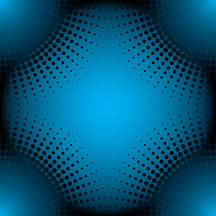 Image showing Halftone background blue