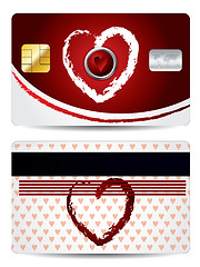 Image showing Poker hearts credit card design 