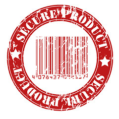 Image showing Secure product grungy stamp design 