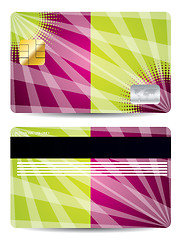 Image showing Color credit card with abstract design 