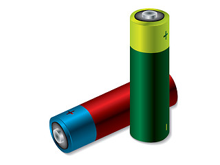 Image showing Two batteries 