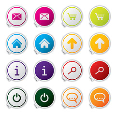 Image showing Web sticker set of sixteen 