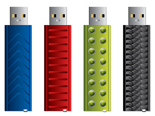 Image showing Various USB sticks set 4