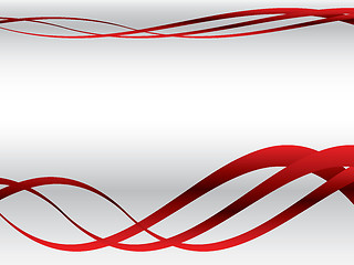 Image showing Red wave lines 