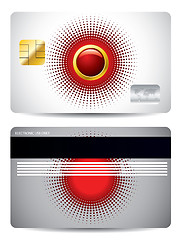 Image showing Red and gray credit card 