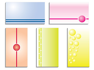 Image showing Color business card set of five 