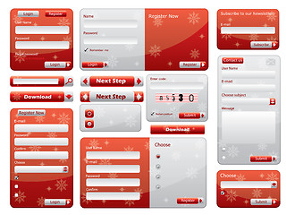 Image showing Red web form design christmas edition 