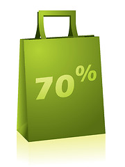 Image showing Green shopping bag