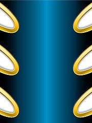 Image showing Abstract background with gold trimming