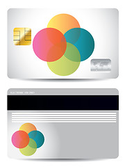 Image showing Credit card design with color dots 