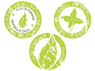 Image showing Green bio seal collection of three 