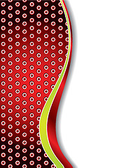 Image showing 3d Dotted background red 