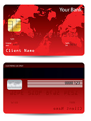 Image showing Red credit card 