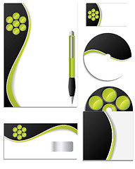 Image showing Black & green company vector set 