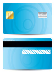 Image showing Cool blue credit card design 