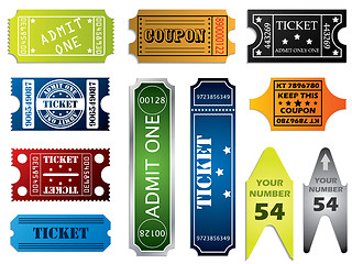 Image showing Various ticket set 