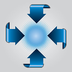 Image showing Blue arrow presentation brochure 