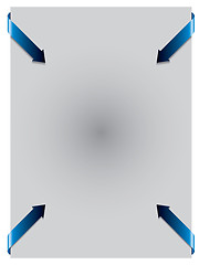 Image showing Blue arrows from corners 