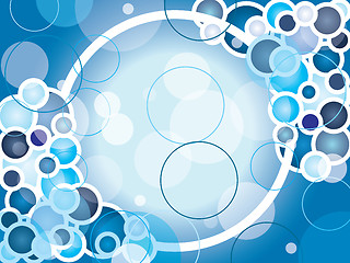 Image showing Blue bubble background 