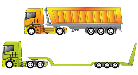 Image showing European construction site trucks 