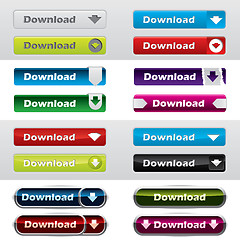 Image showing Web download button designs
