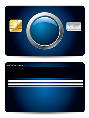 Image showing Cool credit card design with button 