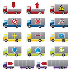 Image showing Truck icons for the web 