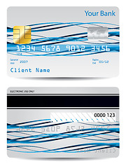 Image showing Blue ribbons credit card 