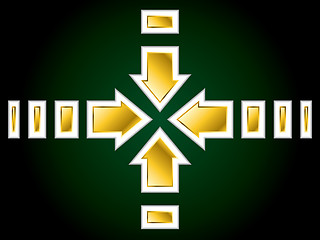 Image showing Golden arrows 