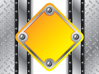 Image showing Metallic yellow plate 