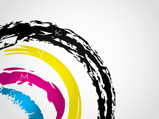 Image showing CMYK splatter background