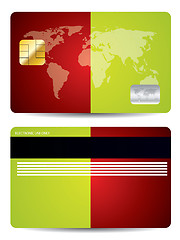 Image showing Bicolor background credit card 