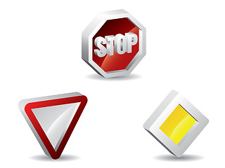 Image showing 3d traffic signs 