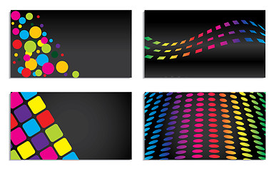 Image showing Vivid colored business card set