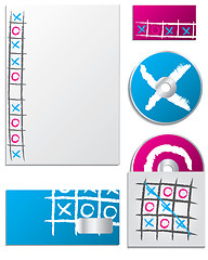 Image showing Tic tac toe company business set