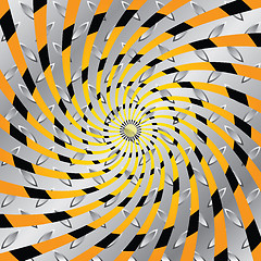 Image showing Twirling, swirling warning background design