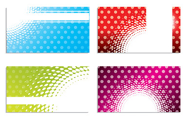 Image showing Cool dots and halftones business card set 