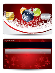 Image showing Christmas decorations credit card design 