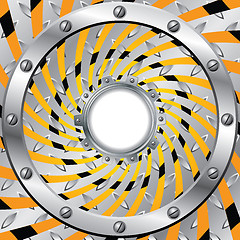 Image showing Twirling, swirling warning background design 