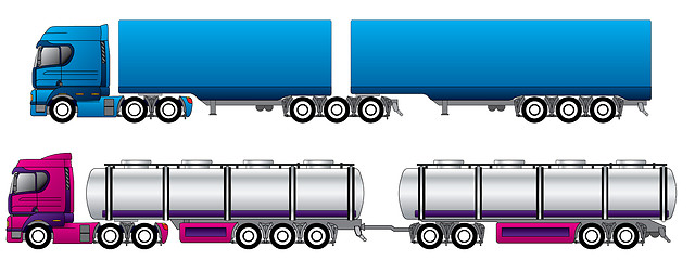 Image showing B double road trains 