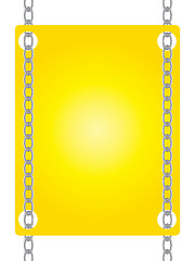 Image showing Card hanging on two chains 