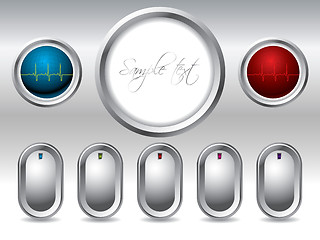 Image showing Cool buttons with display and ekg buttons 