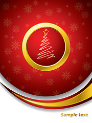 Image showing Red christmas brochure