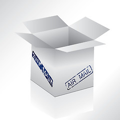 Image showing Gray box with air mail seal 