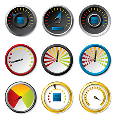 Image showing Speedometer set for downloads 