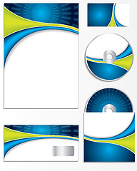 Image showing Wave design business vector set 