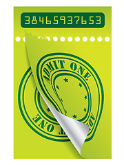 Image showing Green ticket 