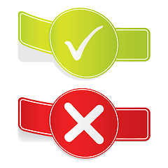 Image showing Tick sticker set 