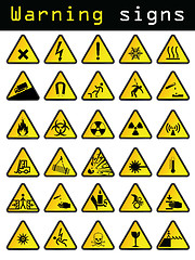 Image showing Vector warning signs 