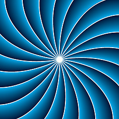 Image showing 3d swirl in blue and white 